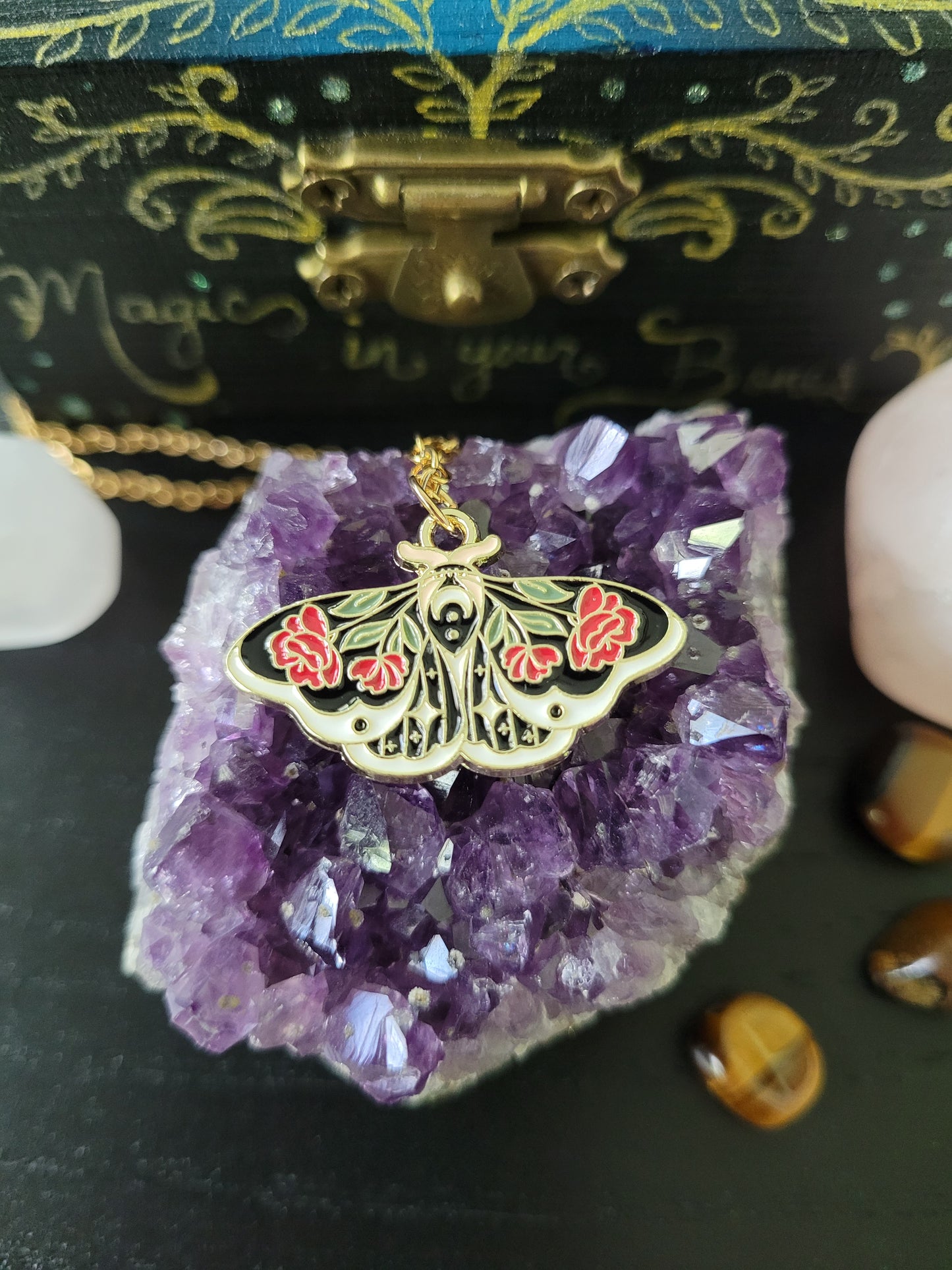 Rose Butterfly Necklace