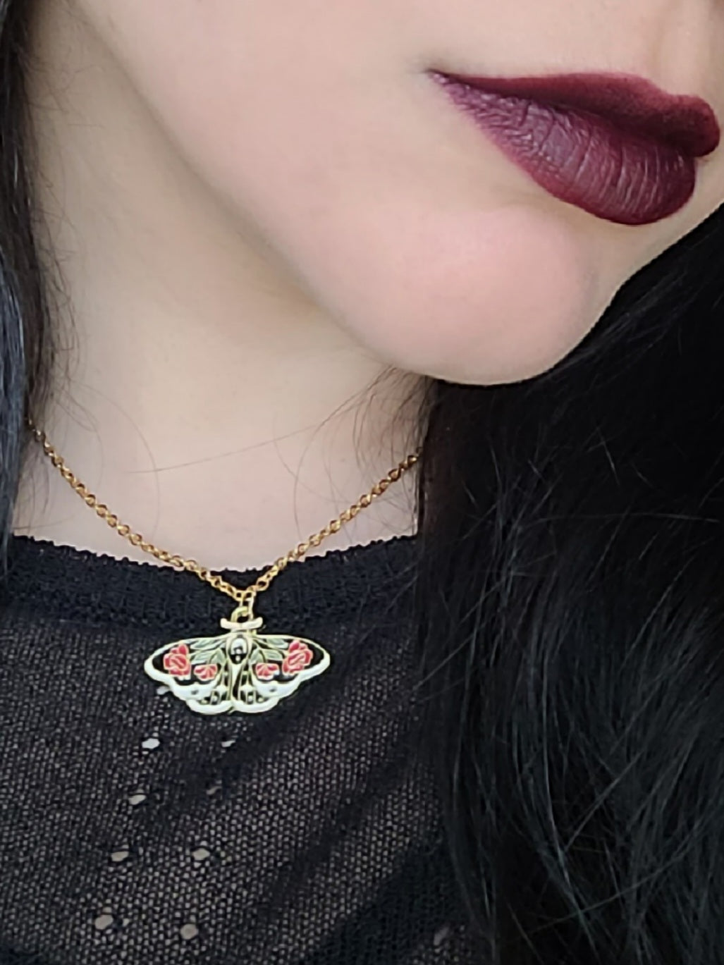 Rose Butterfly Necklace