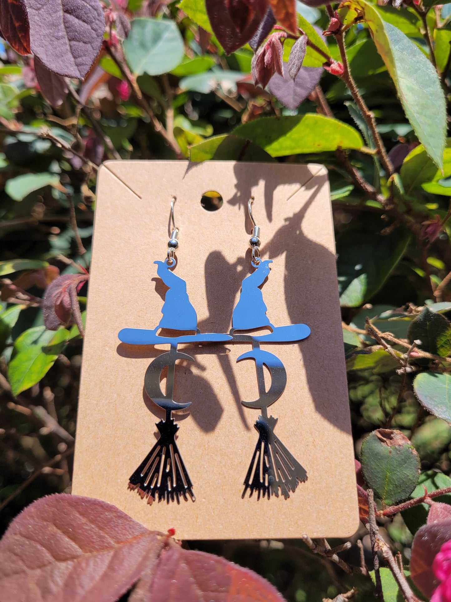 Witches Broom and Hat Earrings