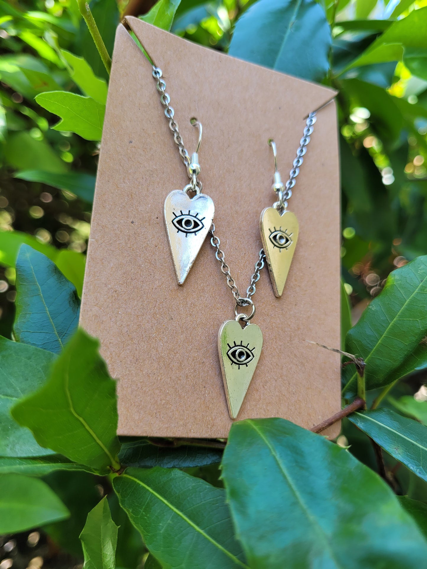 Evil Eye Heart Jewelry Set