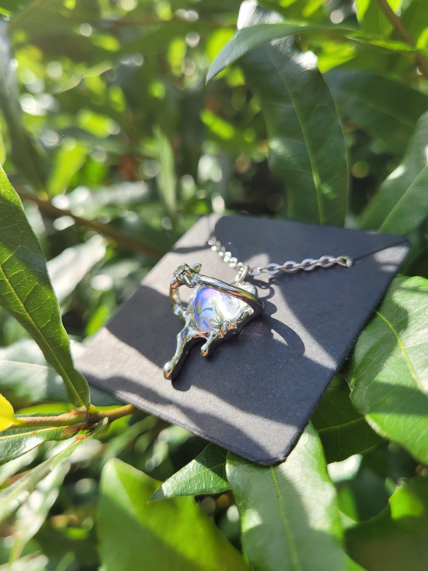 Iridescent Heart Necklace