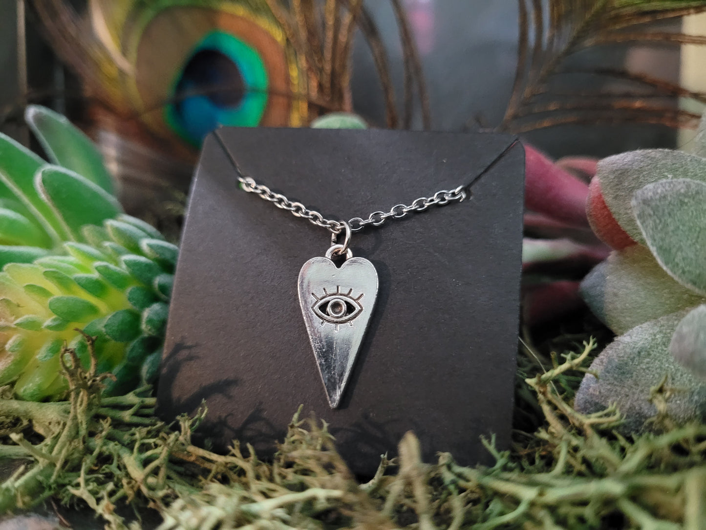 Evil Eye Heart Necklace