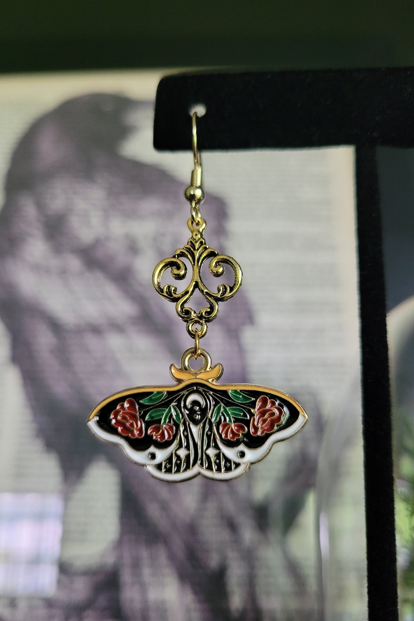 Rose Butterfly Earrings