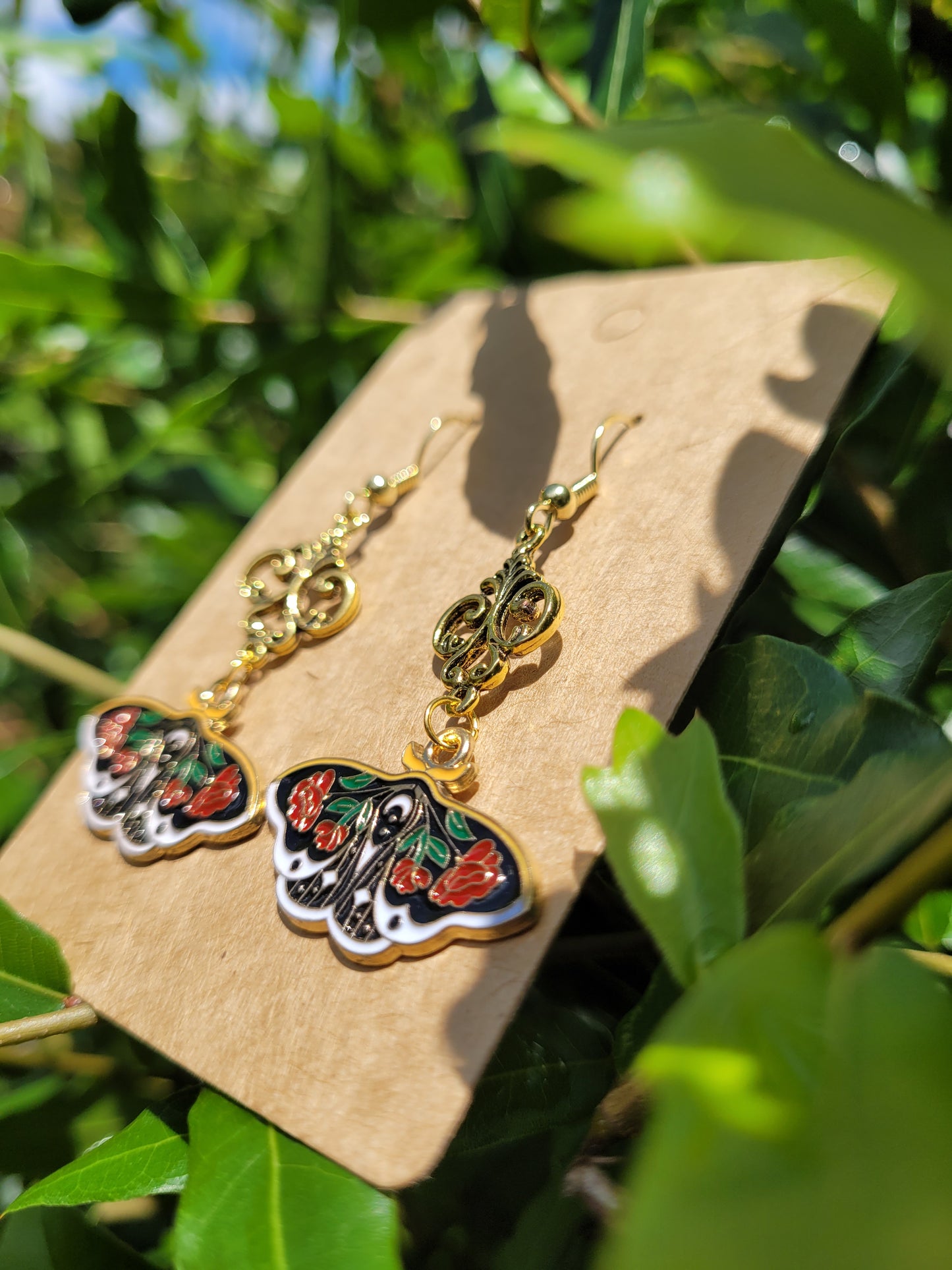 Rose Butterfly Earrings