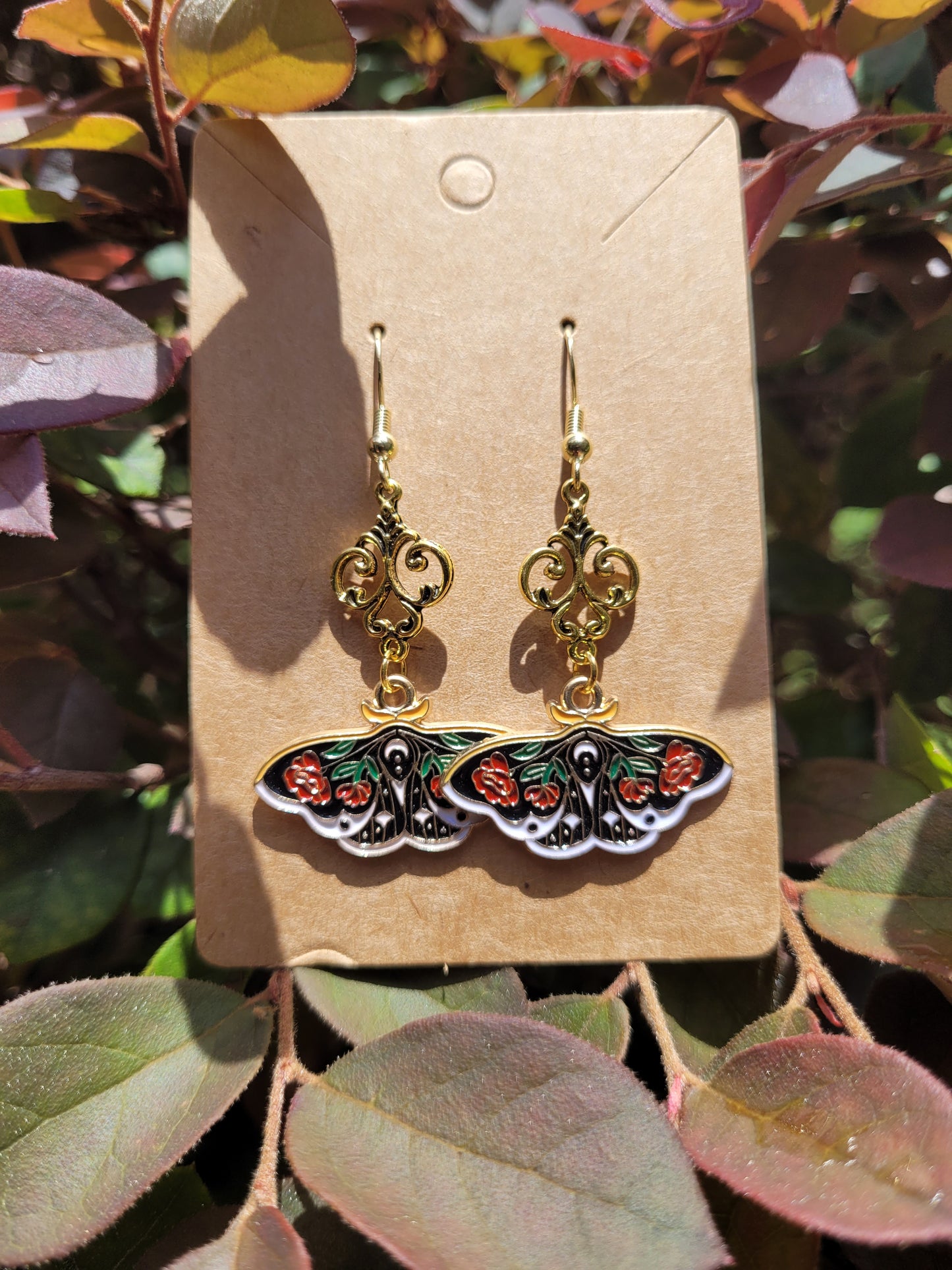 Rose Butterfly Earrings