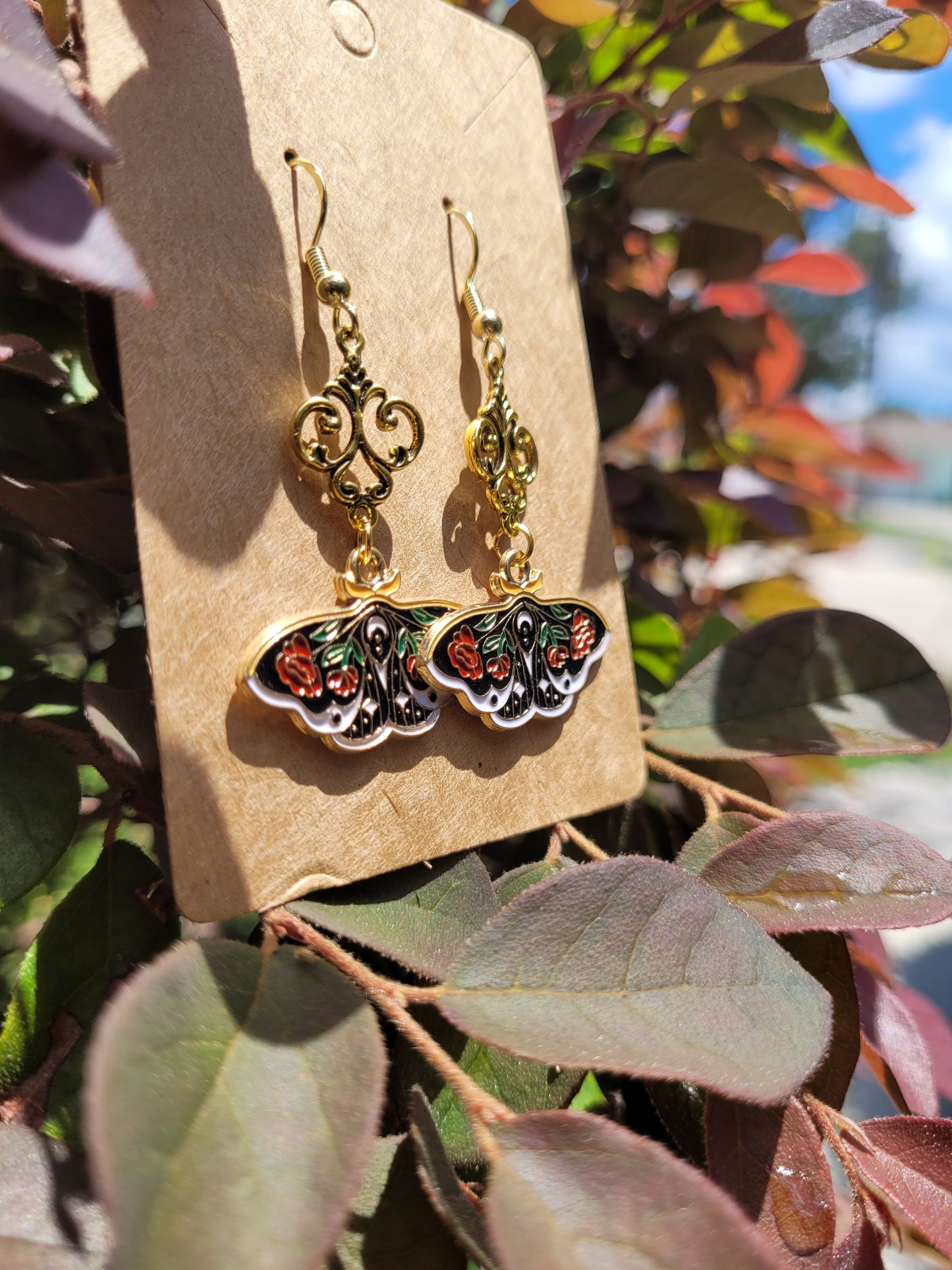 Rose Butterfly Earrings