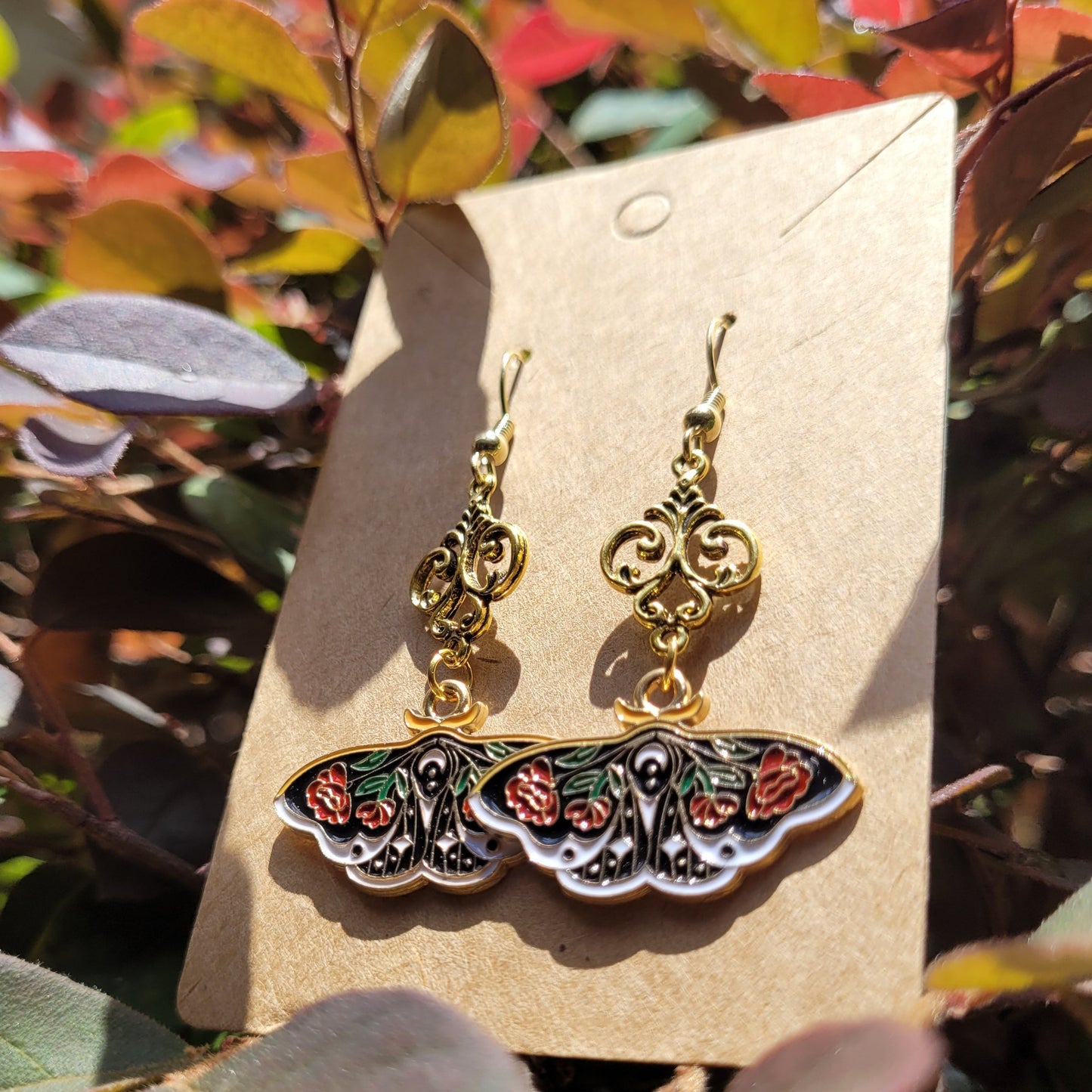 Rose Butterfly Earrings