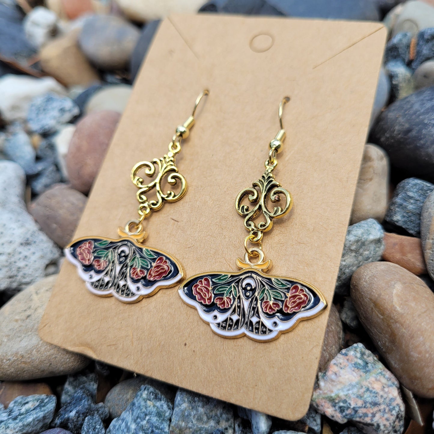 Rose Butterfly Earrings