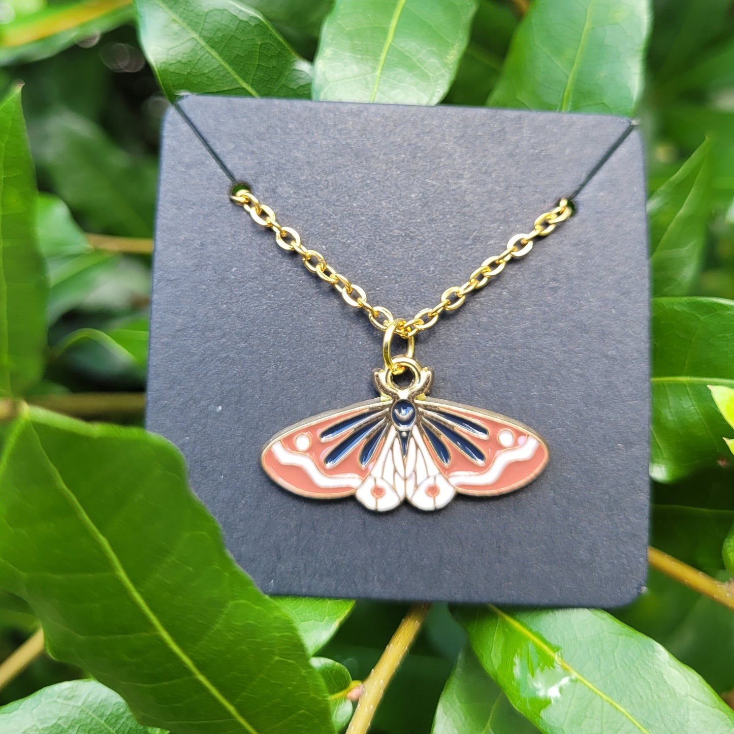 Brown Moth Necklace