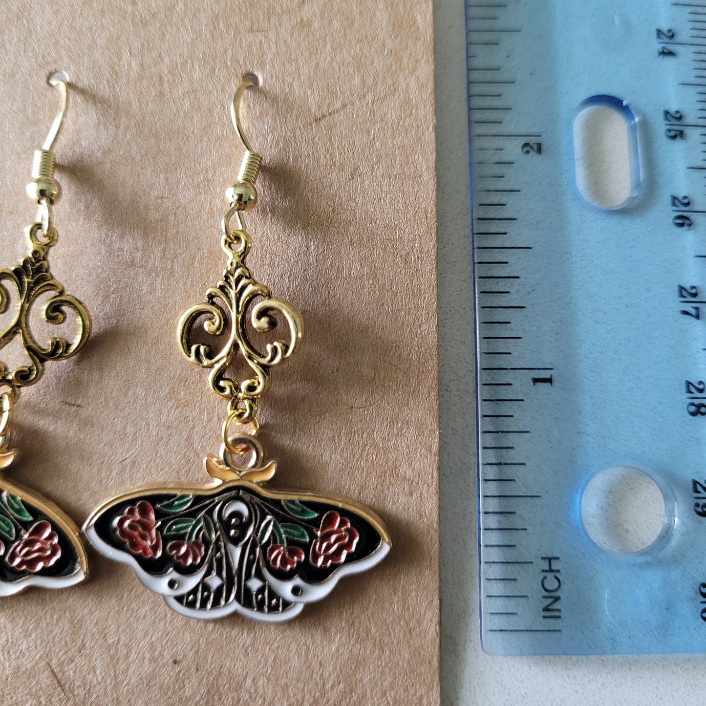 Rose Butterfly Earrings