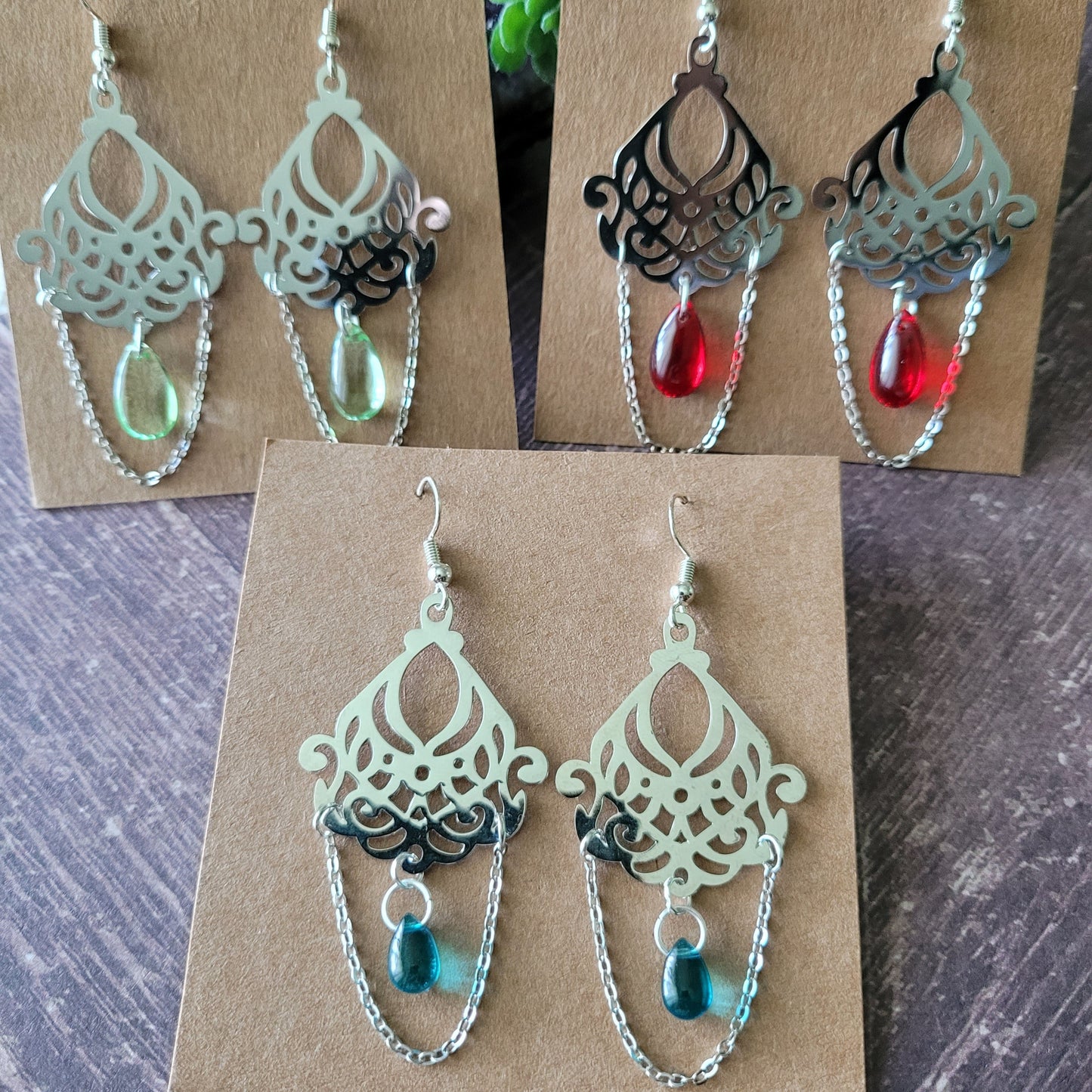 Teardrop Chandelier Earrings