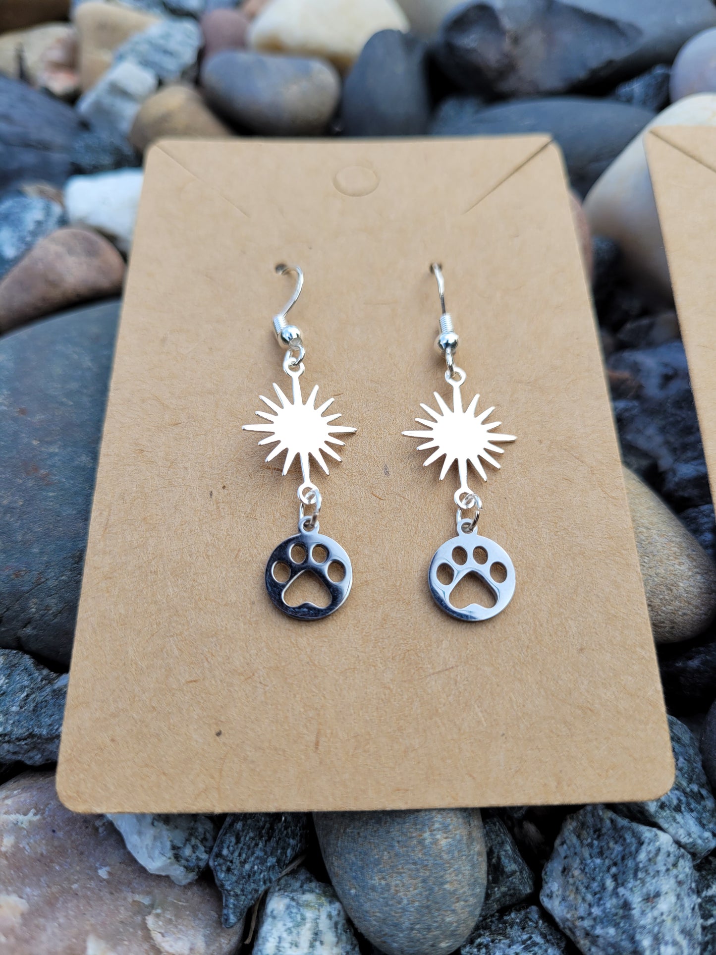 Paw Earrings - Gold and Silver Finish