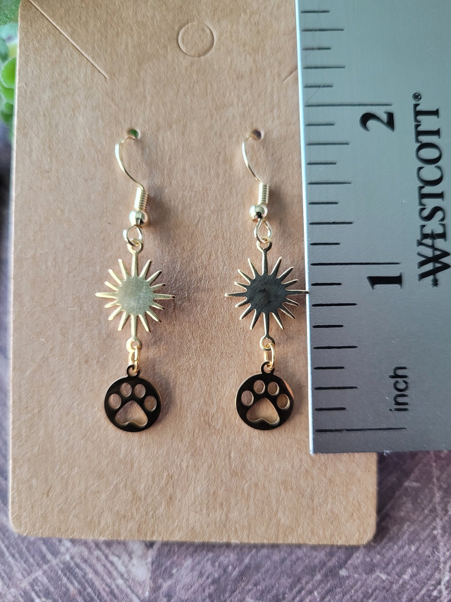 Paw Earrings - Gold and Silver Finish