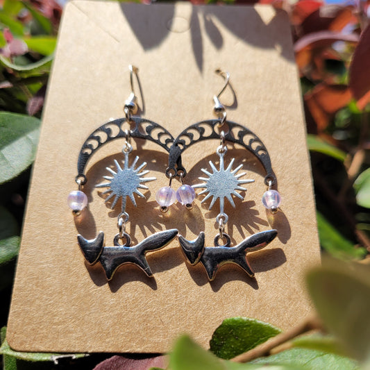 Celestial Fox Chandelier Earrings