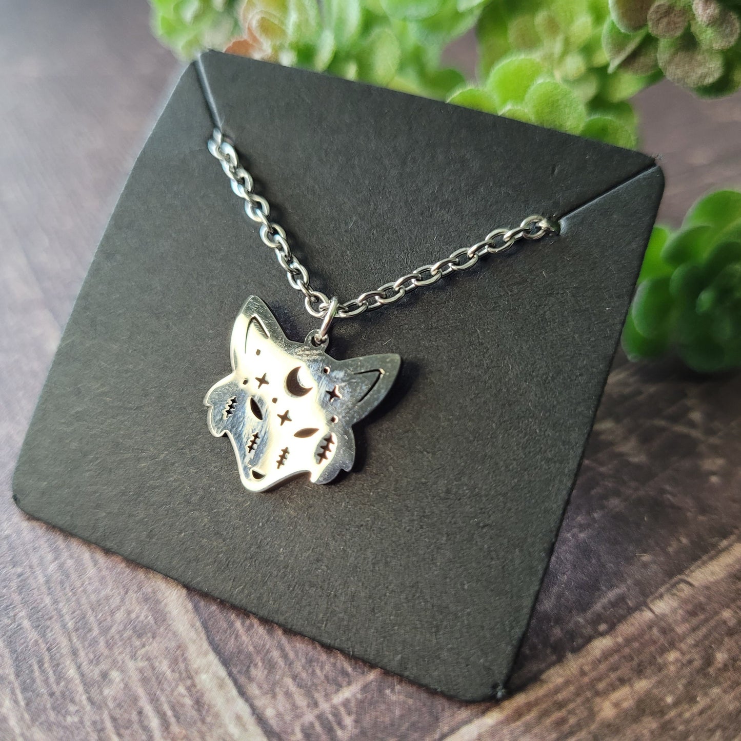 Night Fox Charm Necklace