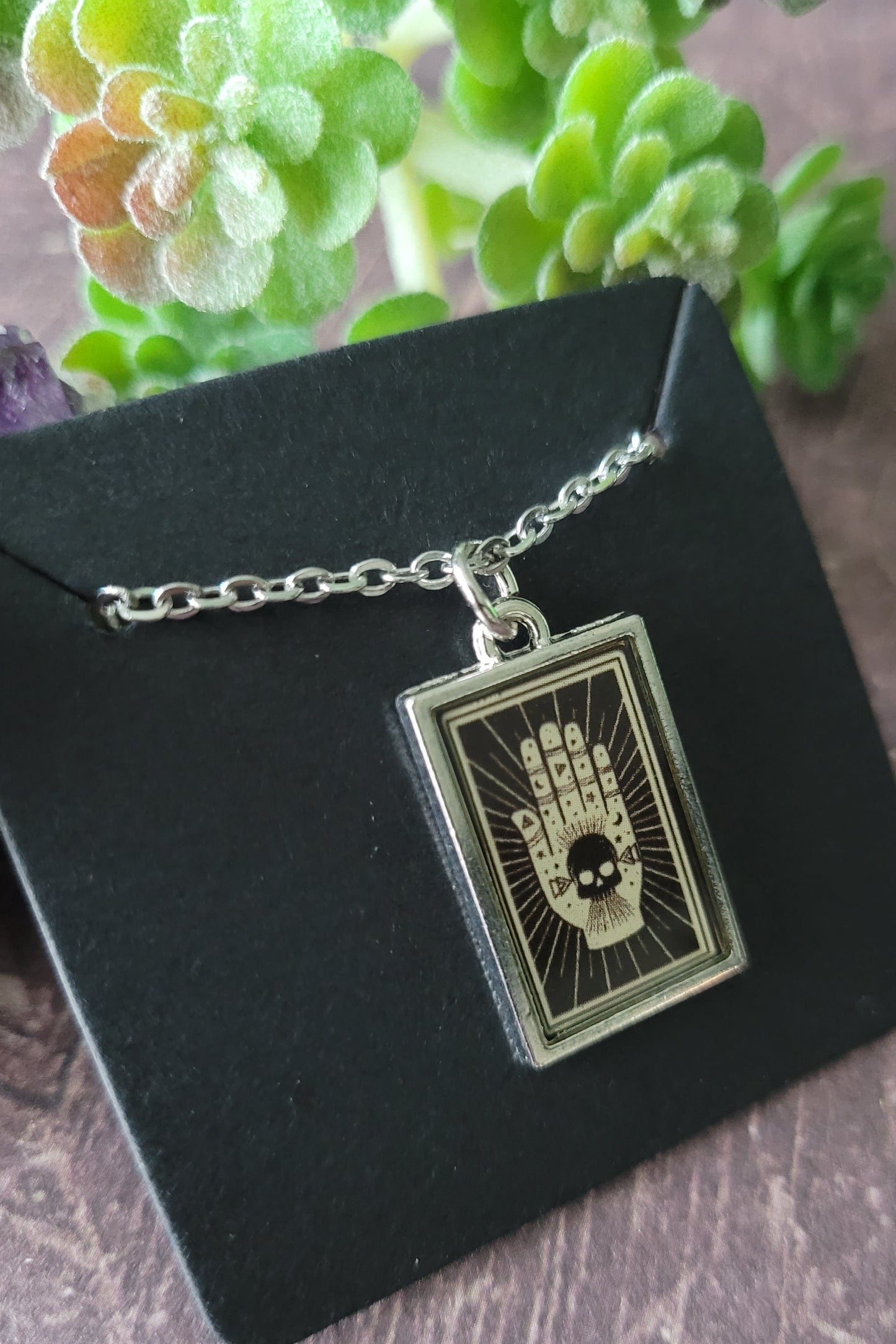 Palmistry Card Charm Necklace