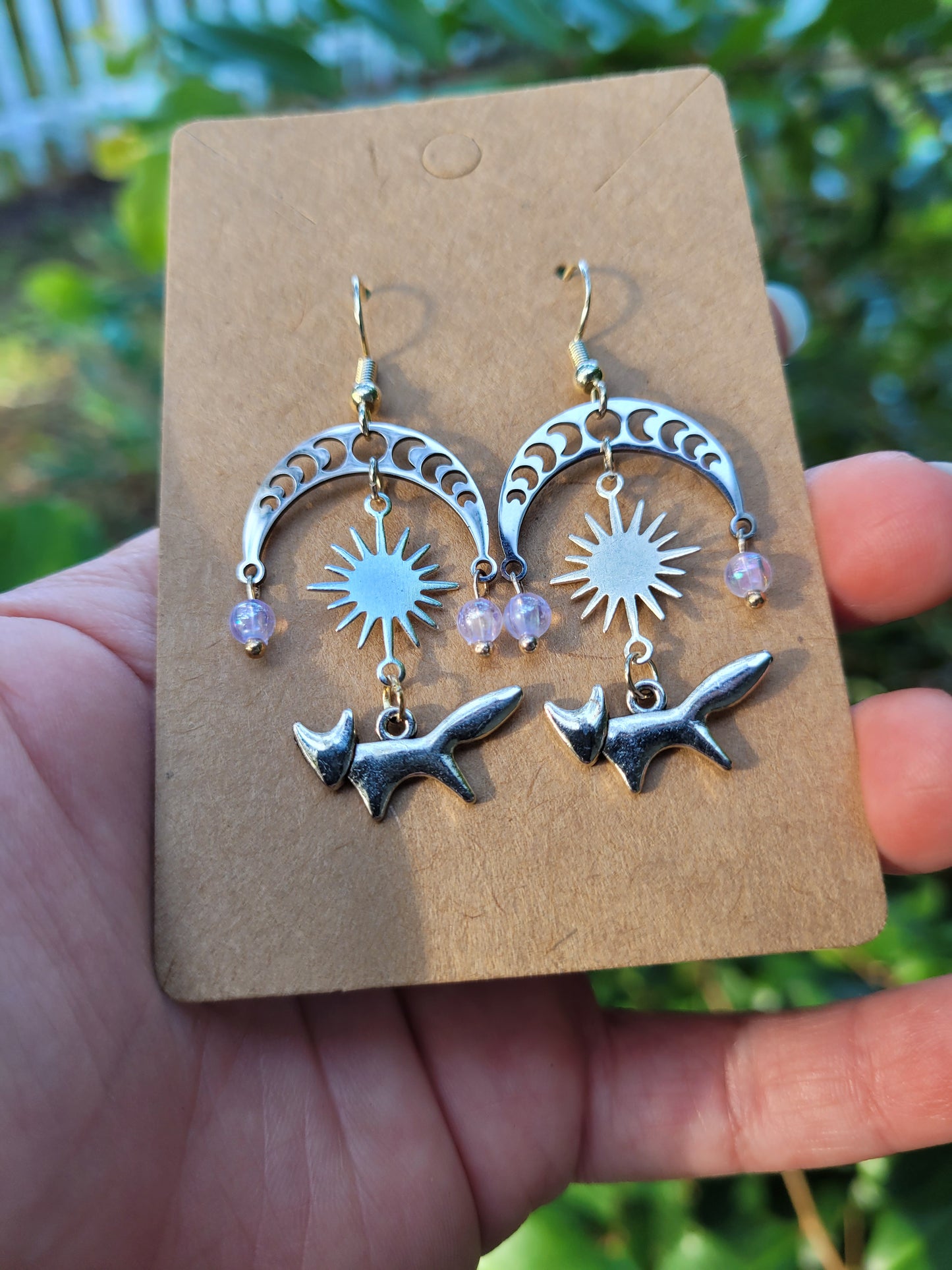 Celestial Fox Chandelier Earrings