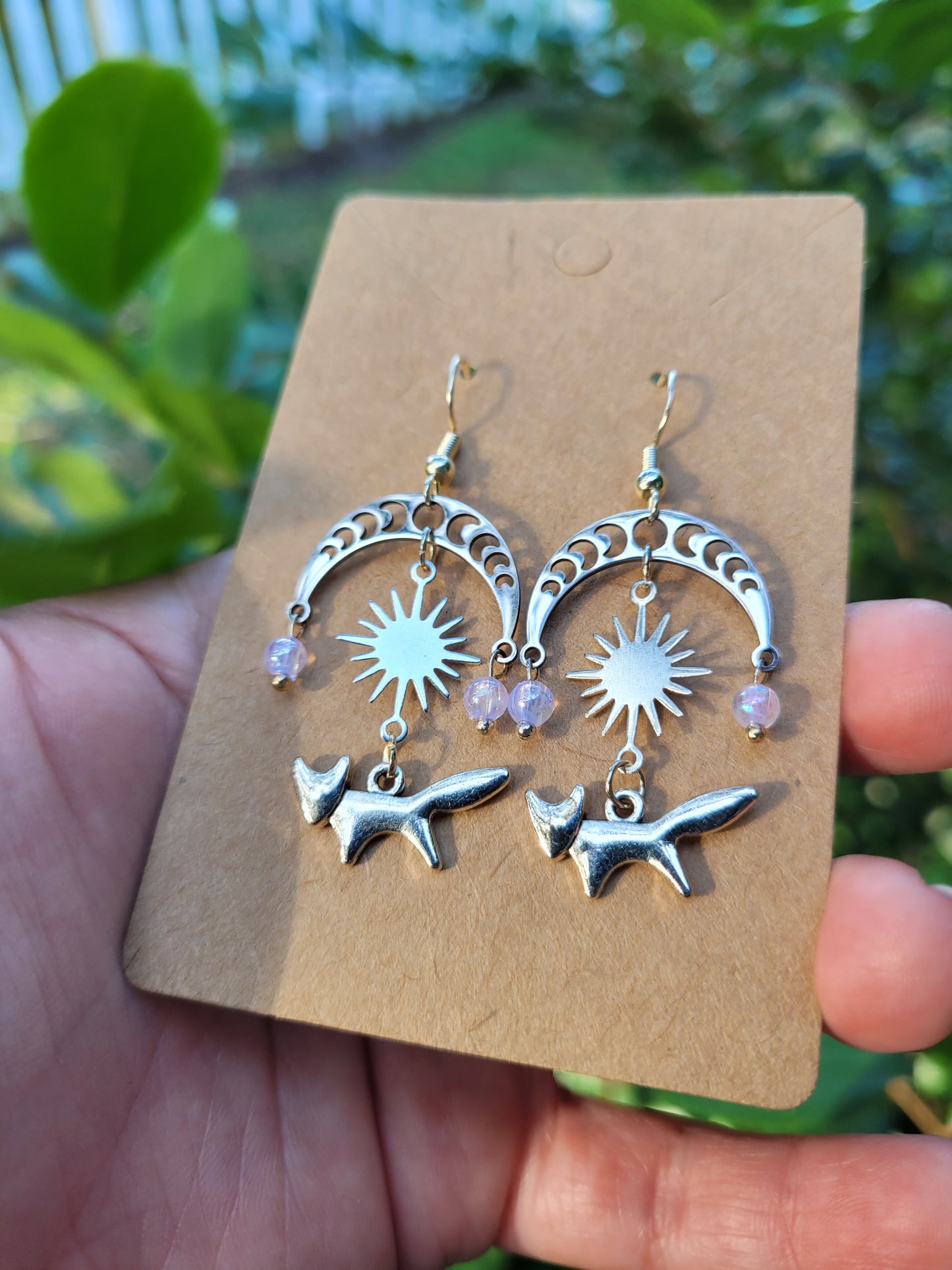 Celestial Fox Chandelier Earrings