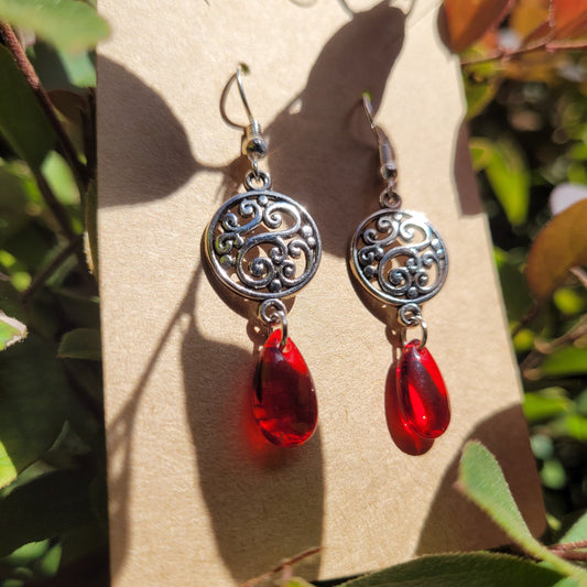 Blood Drop Earrings