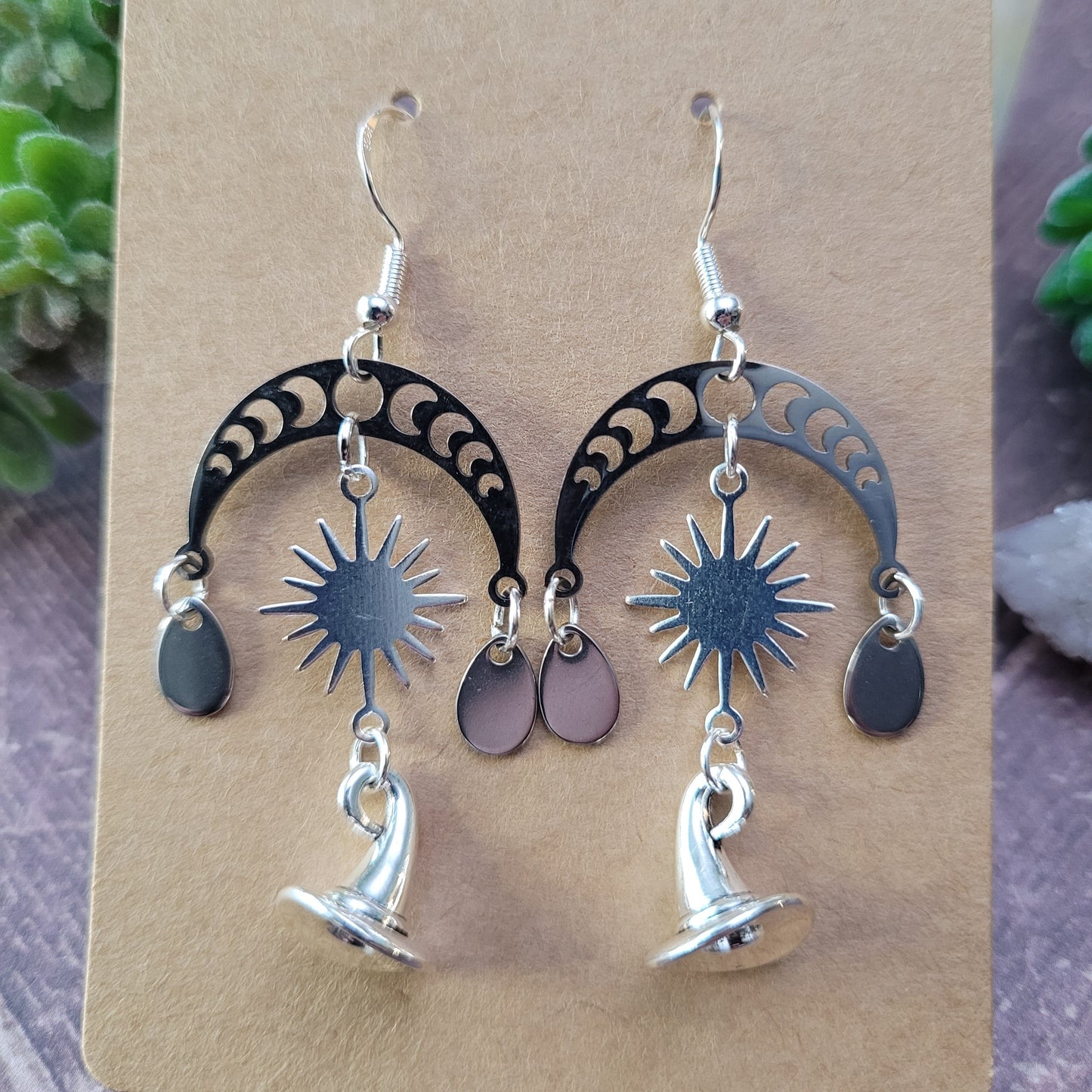 Witch's Hat Chandelier Earrings