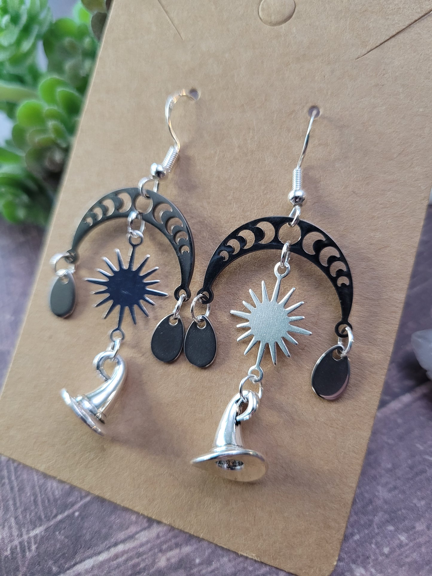 Witch's Hat Chandelier Earrings