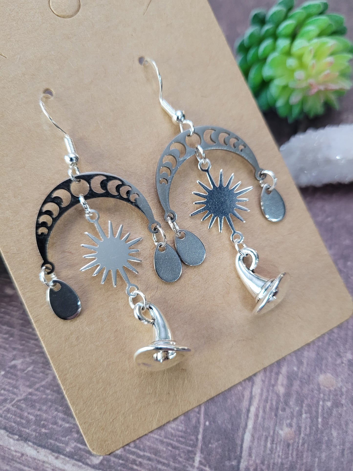 Witch's Hat Chandelier Earrings