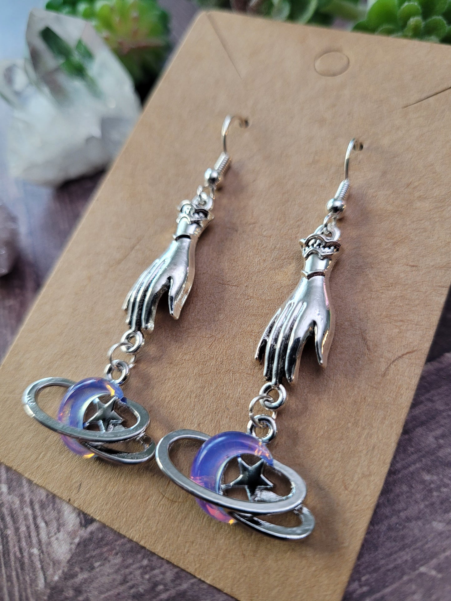 Victorian Crescent Moon Earrings