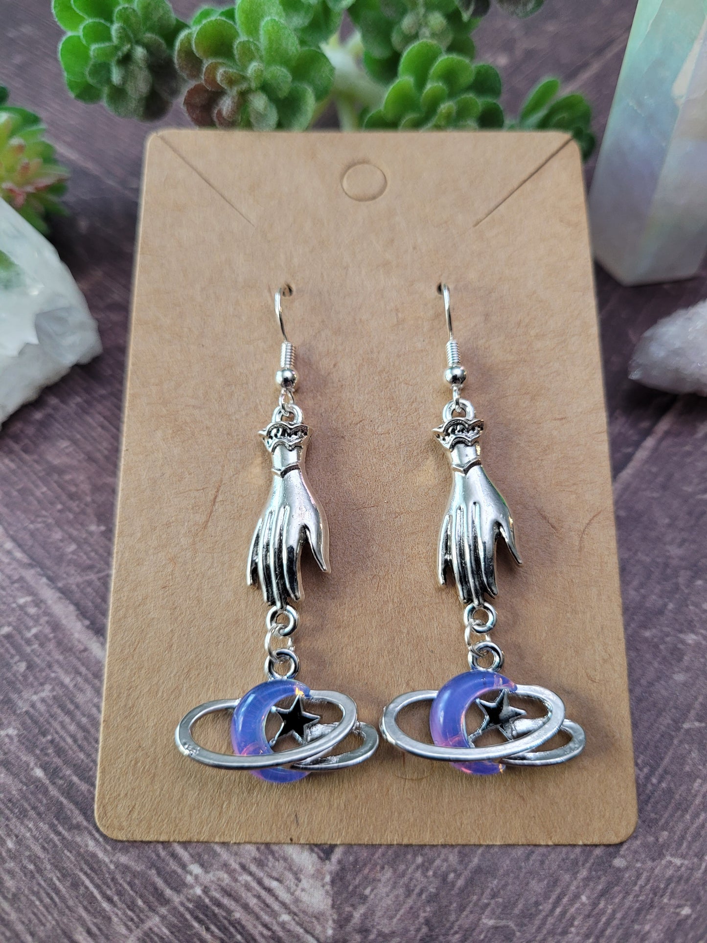 Victorian Crescent Moon Earrings