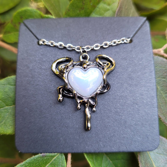 Melting Heart Charm Necklace