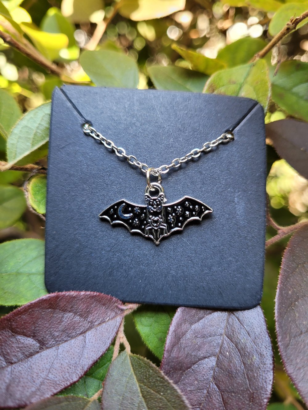 Bat Night Sky Necklace