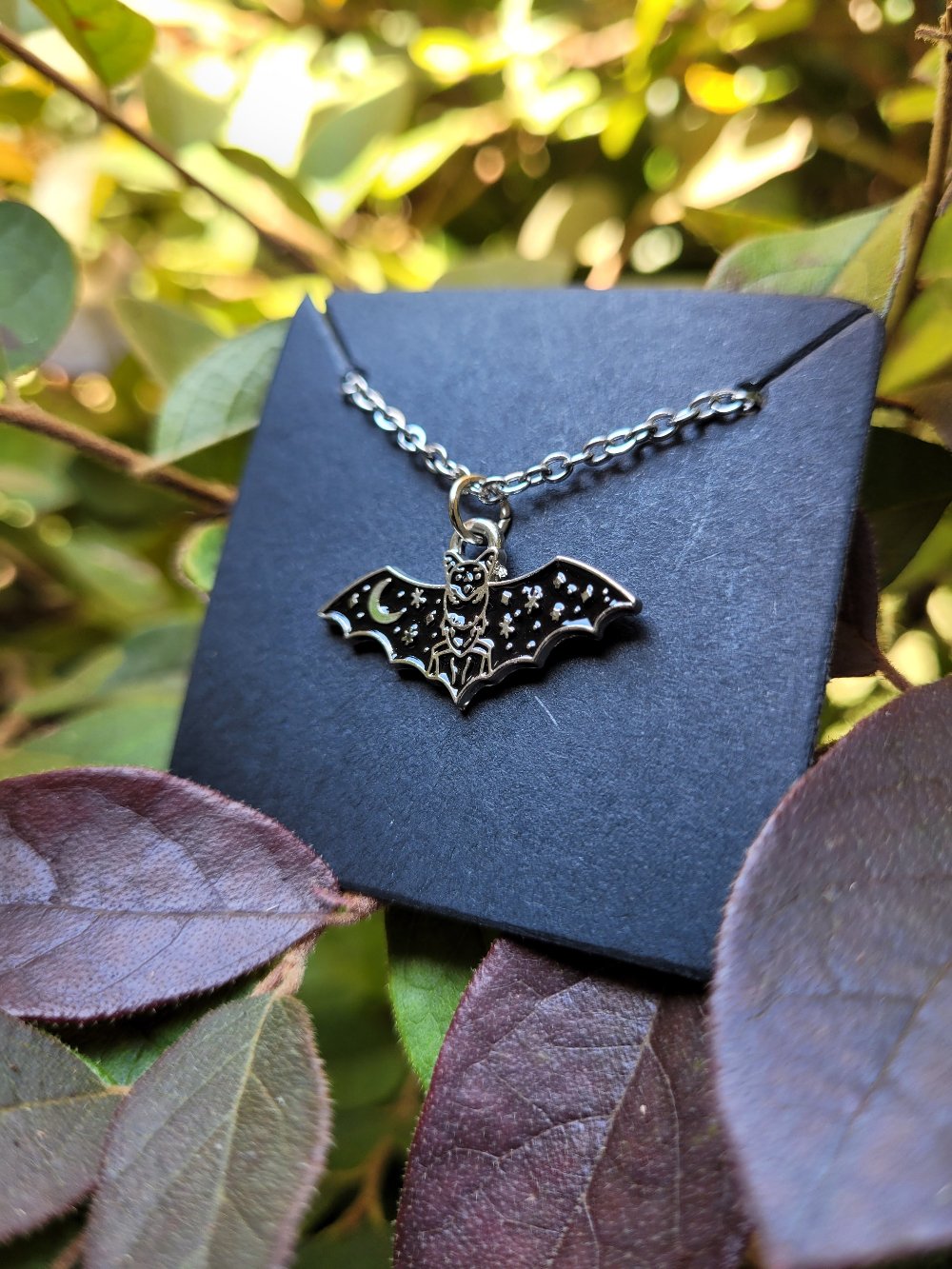 Bat Night Sky Necklace