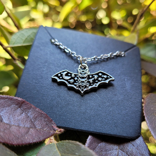 Bat Night Sky Necklace