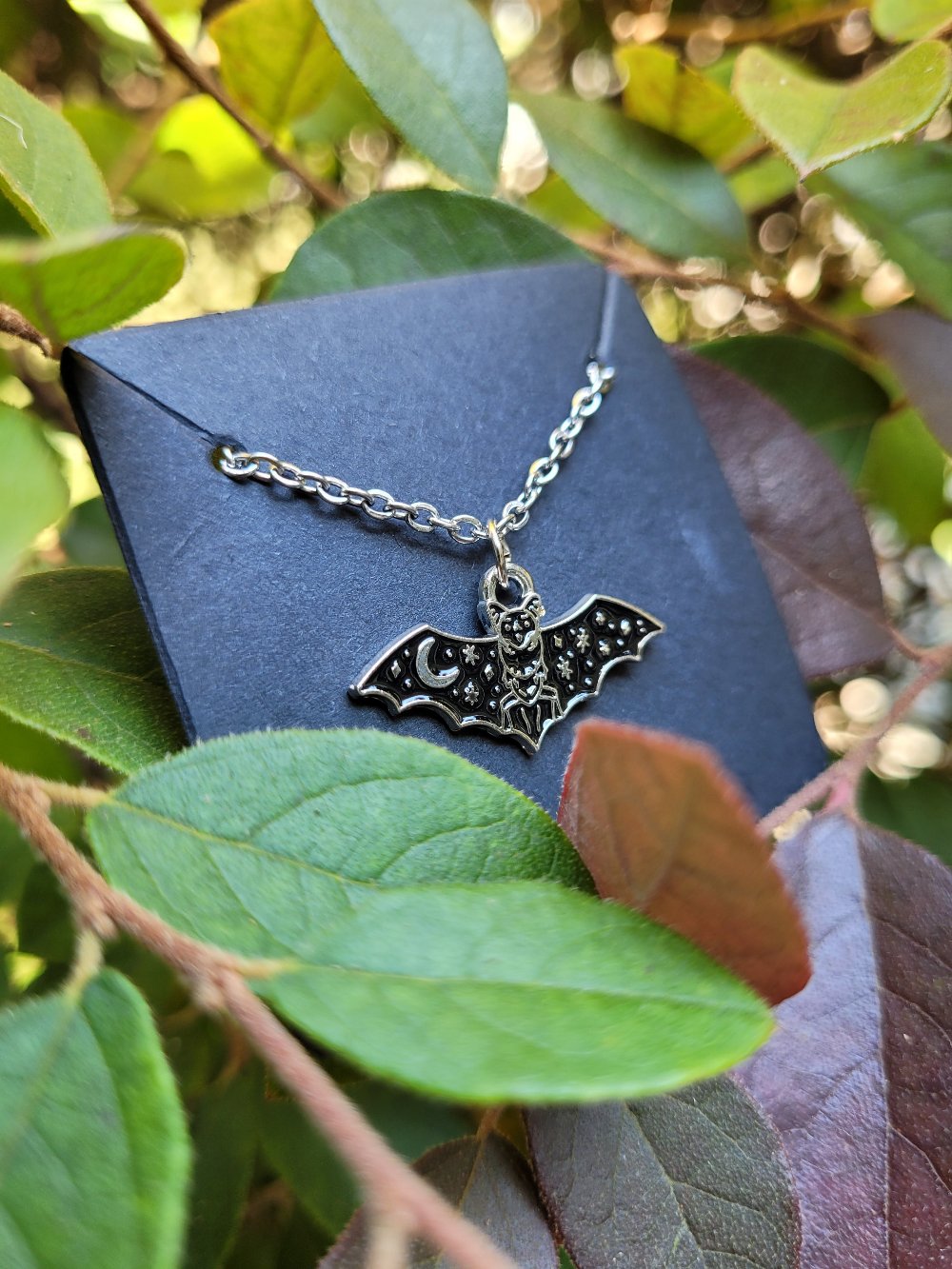 Bat Night Sky Necklace