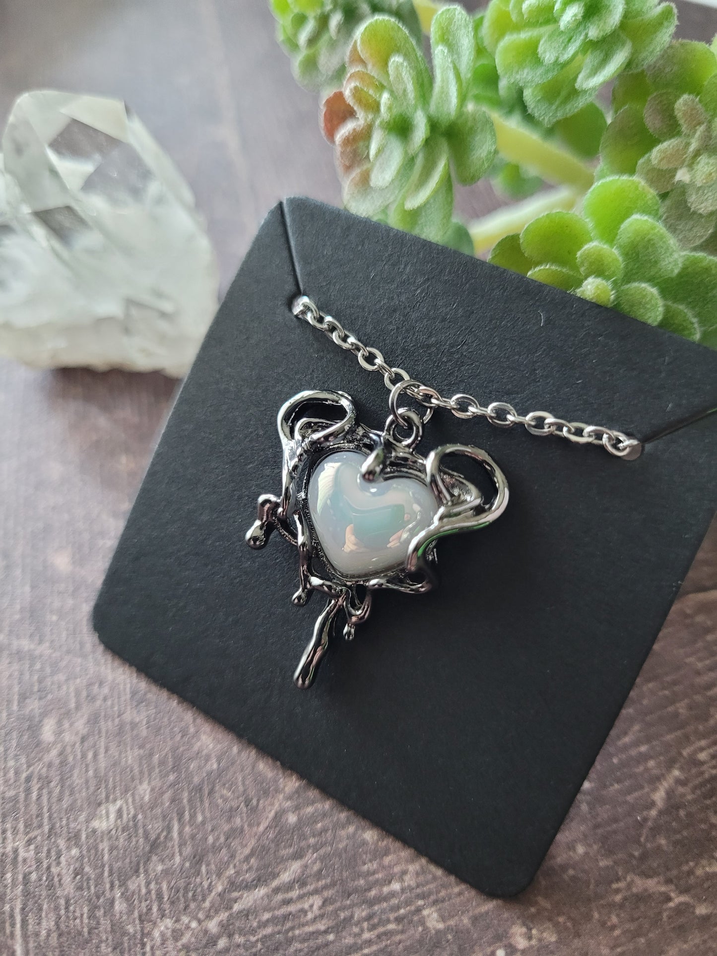 Melting Heart Charm Necklace