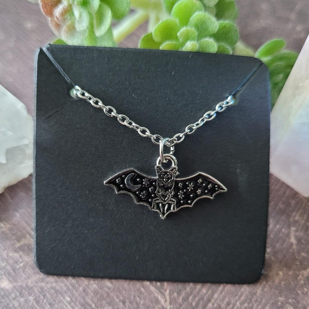 Bat Night Sky Necklace