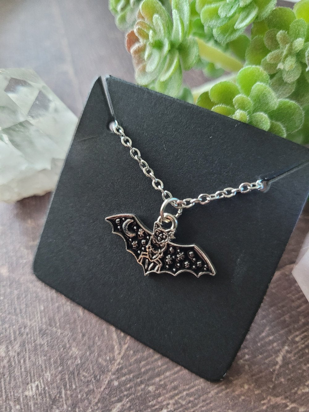 Bat Night Sky Necklace