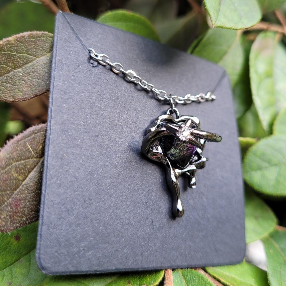 Black Heart Necklace