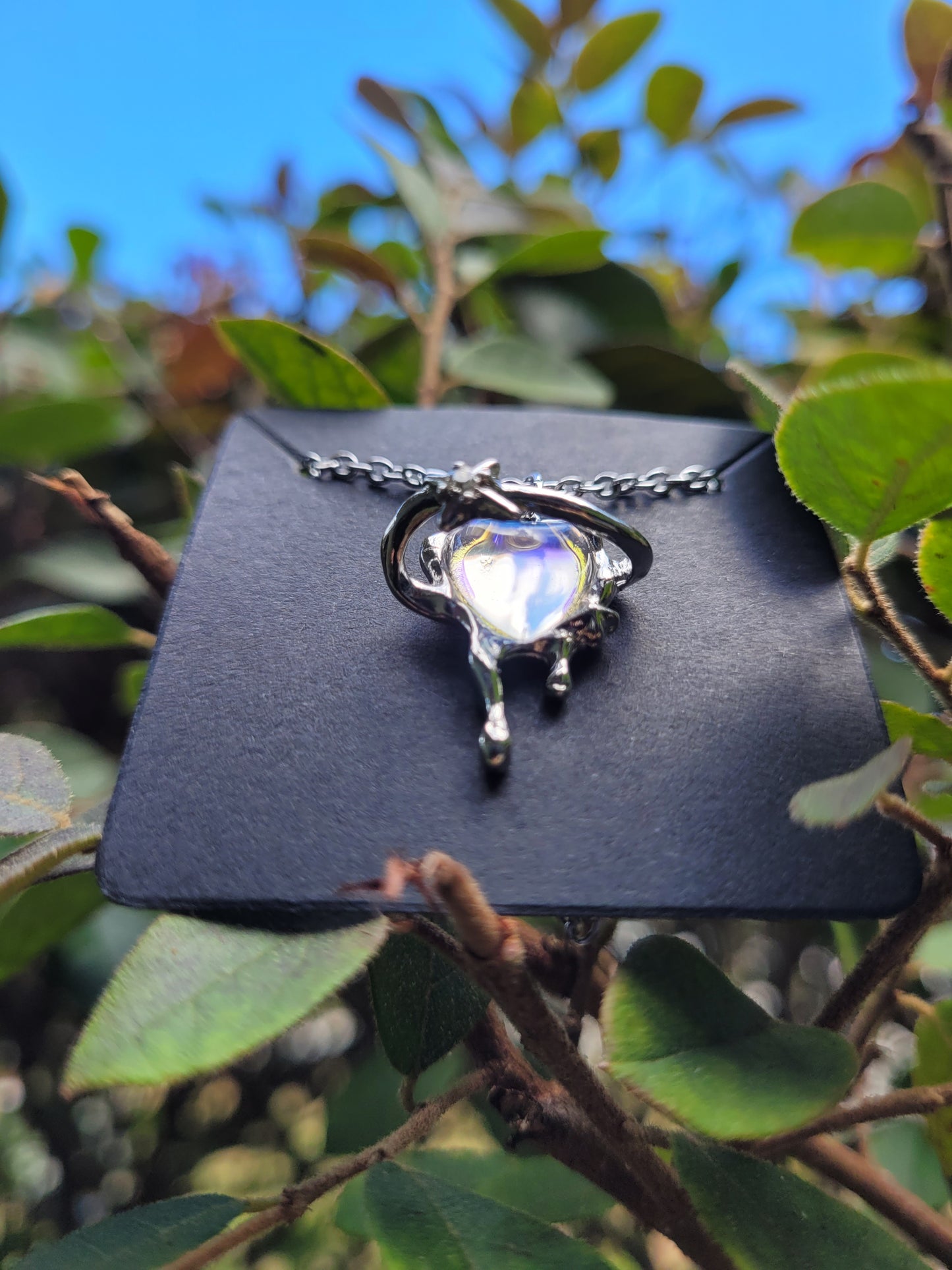 Iridescent Heart Necklace