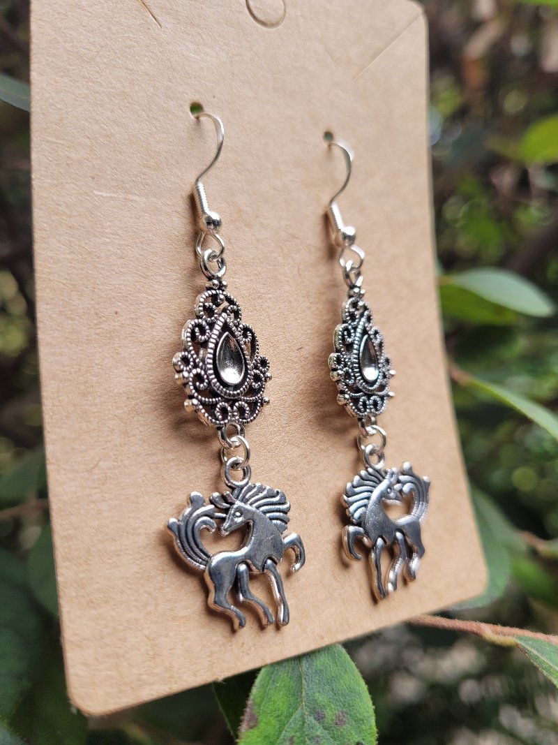 Ornate Unicorn Earrings