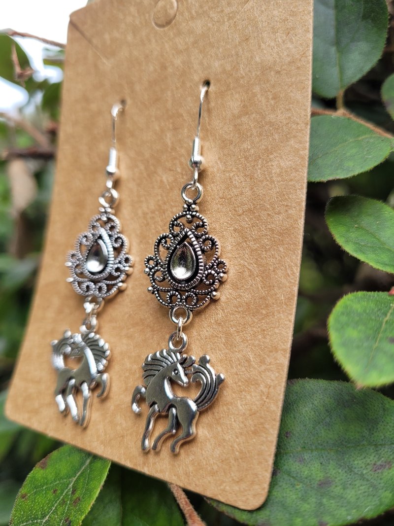 Ornate Unicorn Earrings