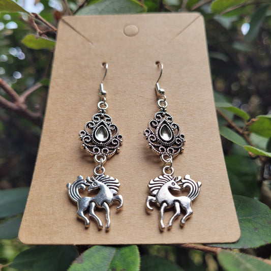 Ornate Unicorn Earrings