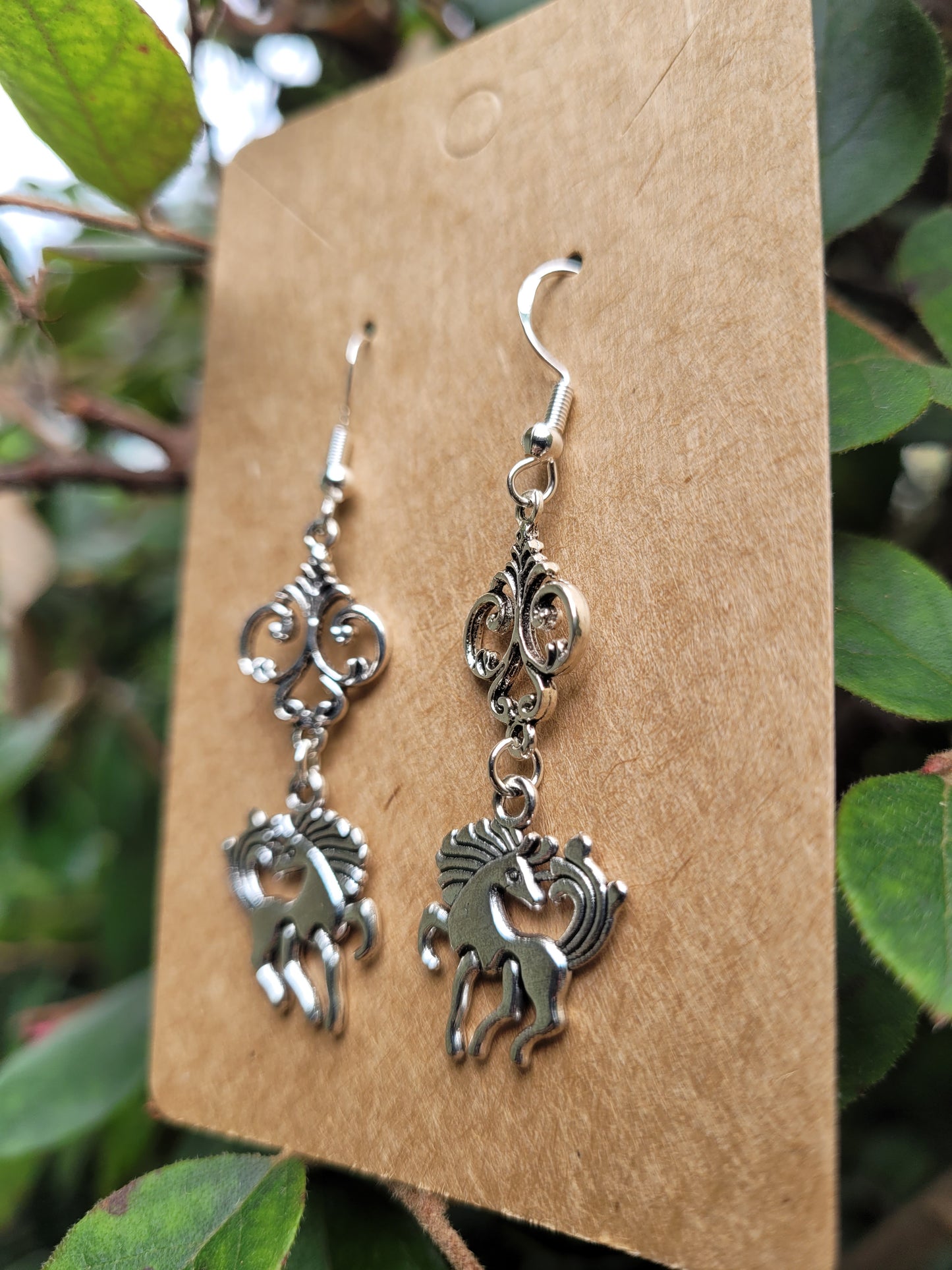 Filigree Unicorn Earrings