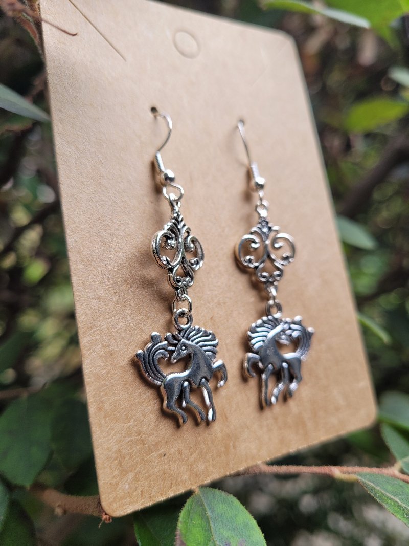 Filigree Unicorn Earrings