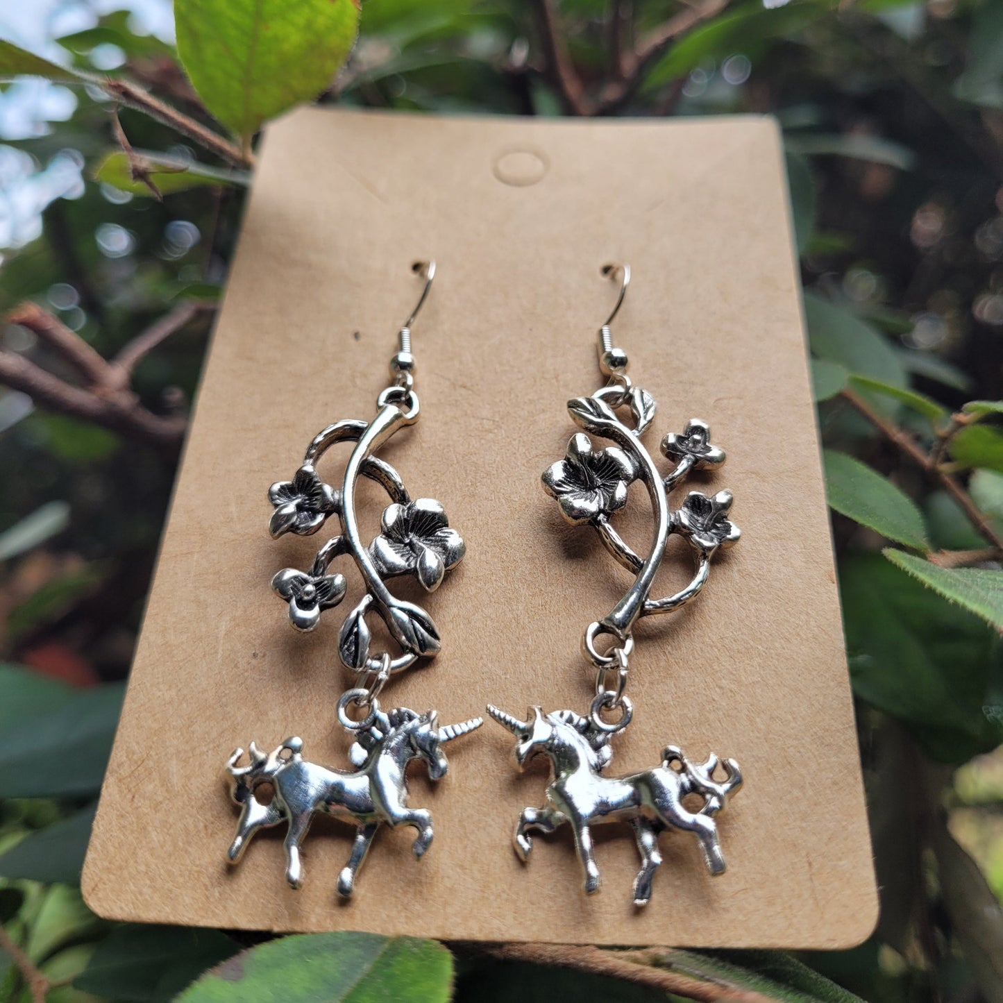 Botanical Unicorn Earrings