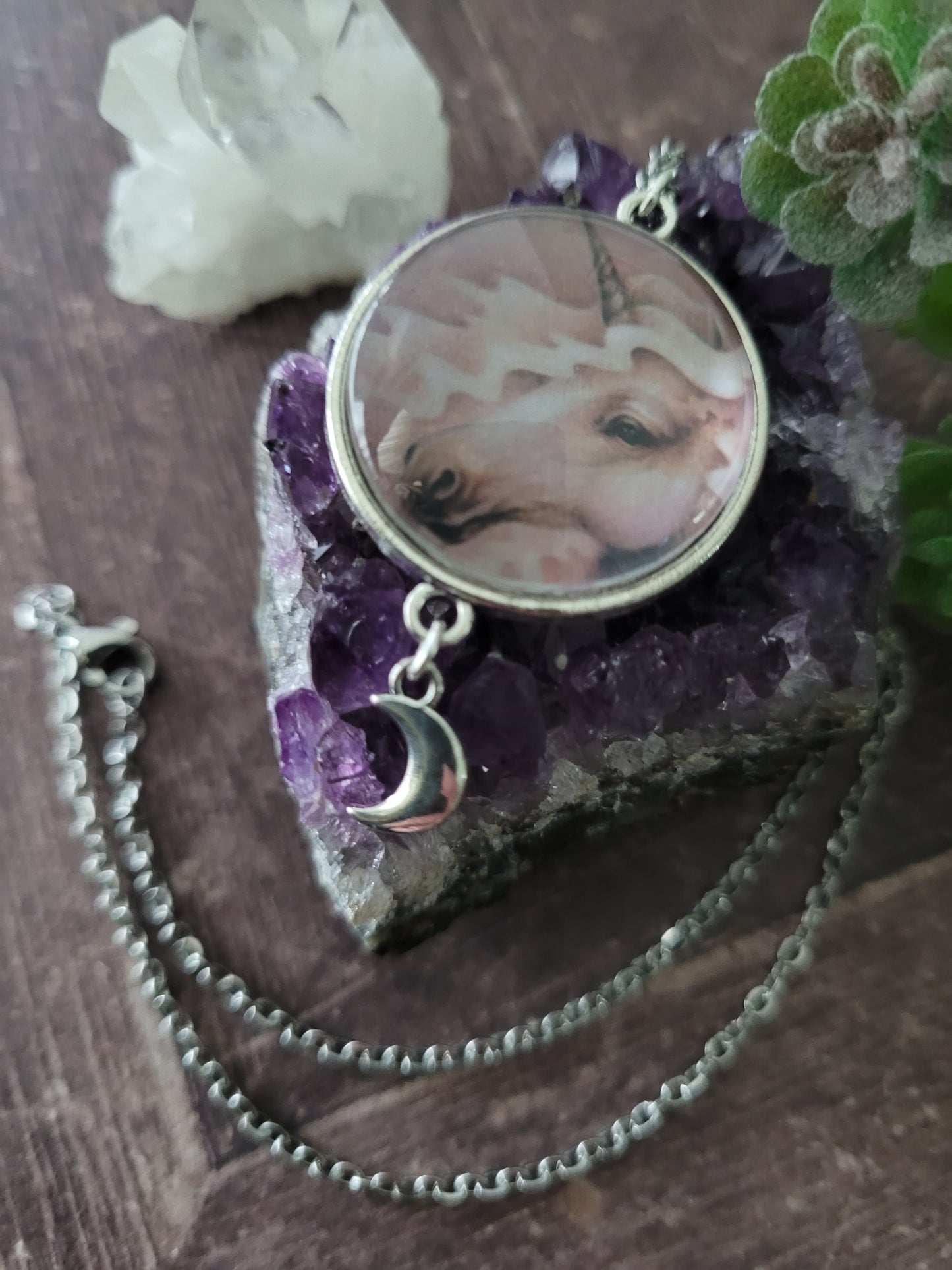 Fabled Pendant with Crescent Moon