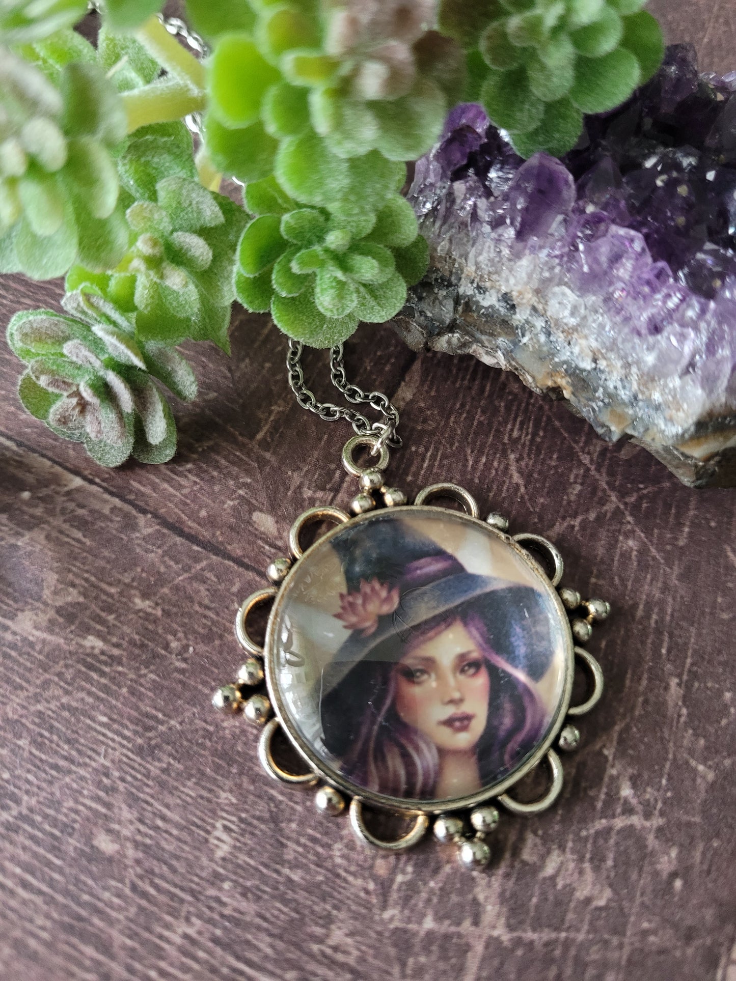 Lotus Witch Ornate Pendant