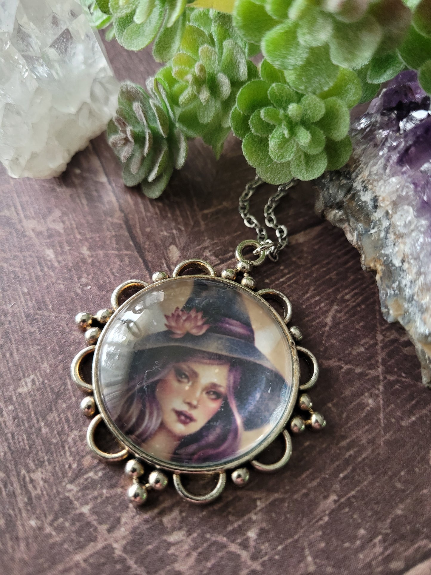 Lotus Witch Ornate Pendant