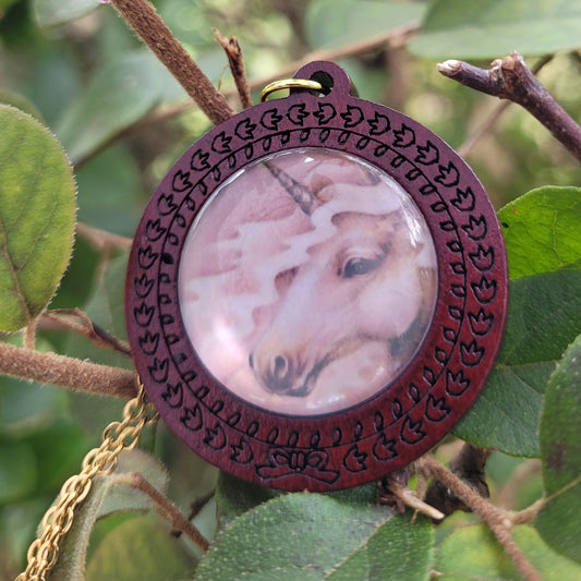 Fabled Pendant in Floral Wooden Tray