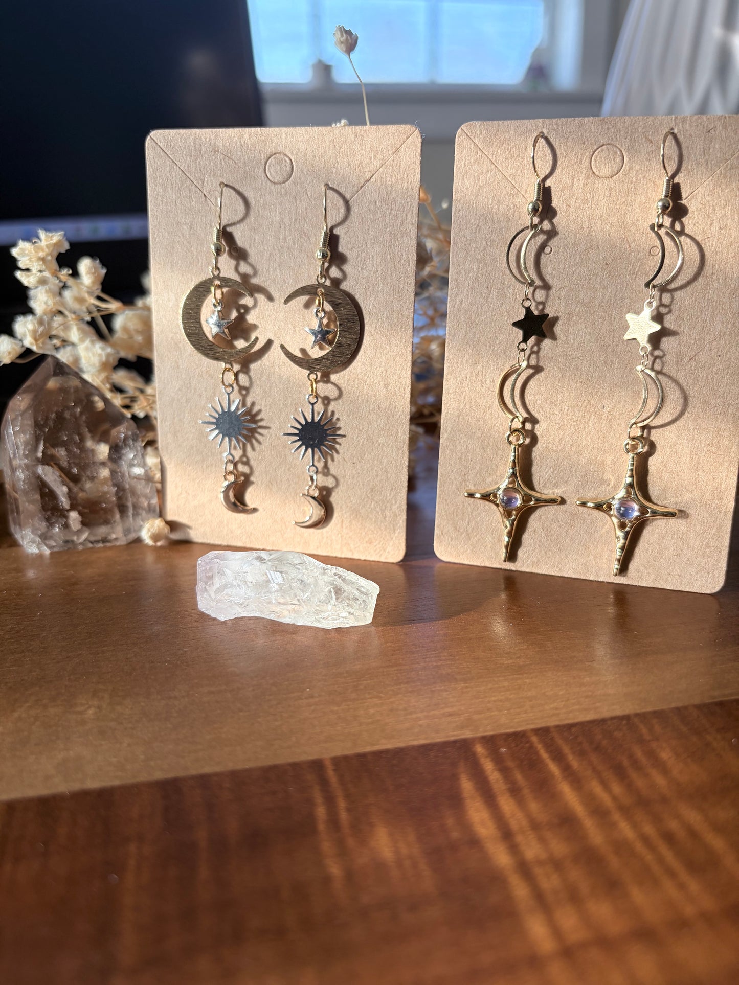 Celestial Daydream Earrings | 90s Whimsical Moon & Star Jewelry