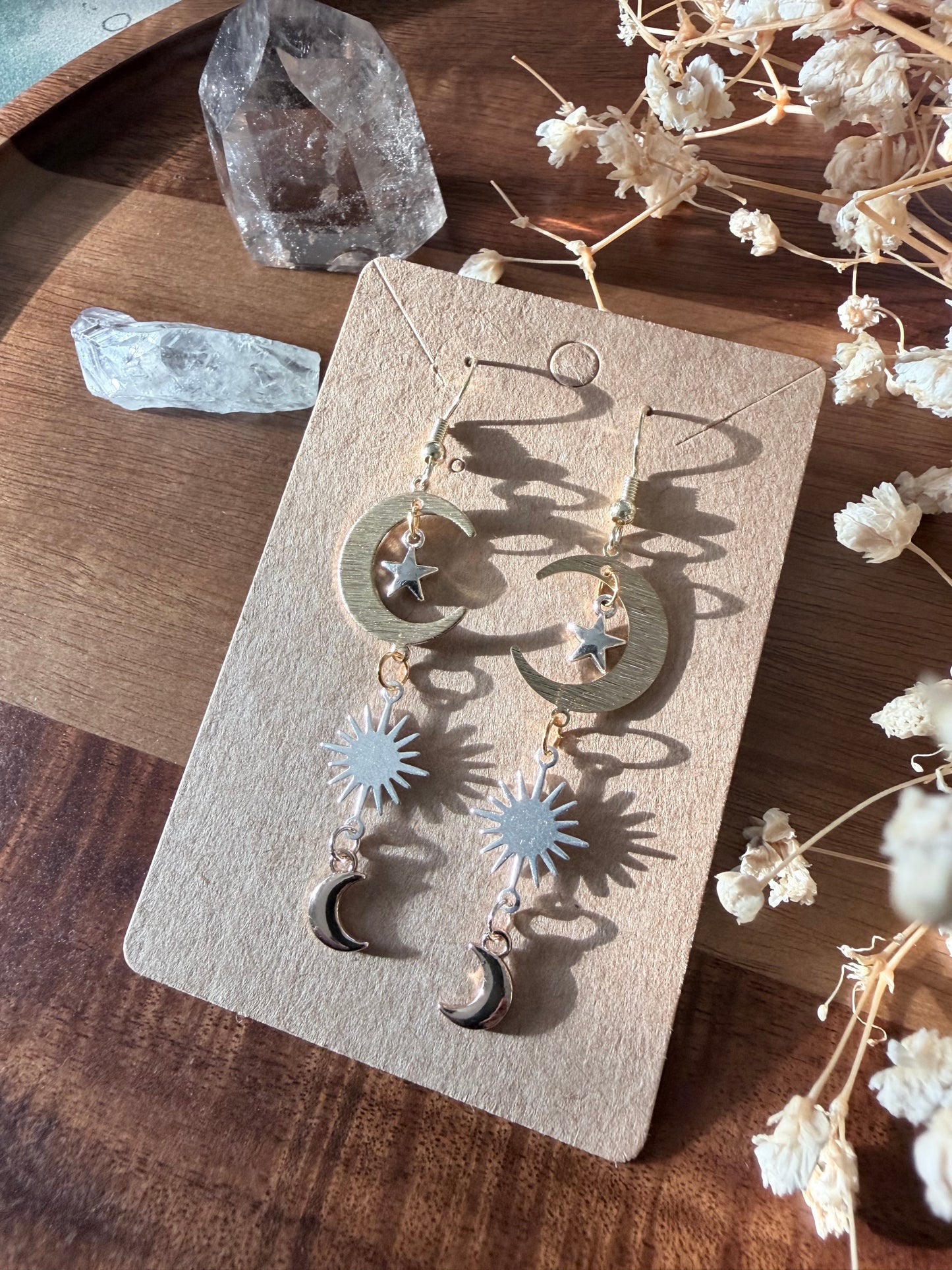 Celestial Daydream Earrings | 90s Whimsical Moon & Star Jewelry